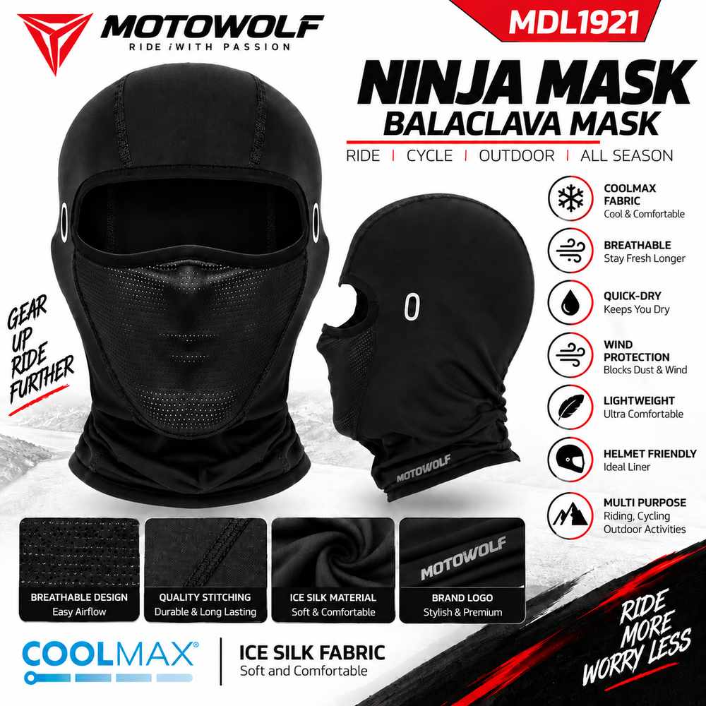 Motowolf MDL1921 Ninja Mask - Image 2